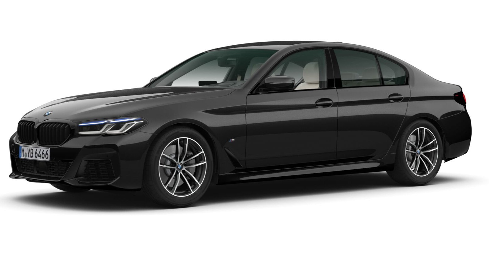 BMW BMW 5er in Schwarz von vorne BMW BMW 5er in Schwarz von vorne