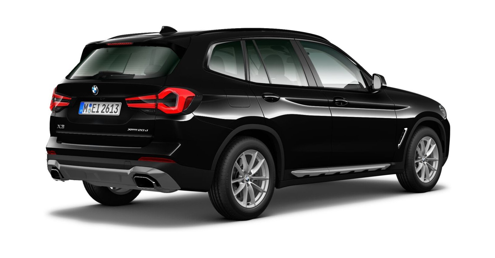 BMW BMW X in Schwarz von hinten