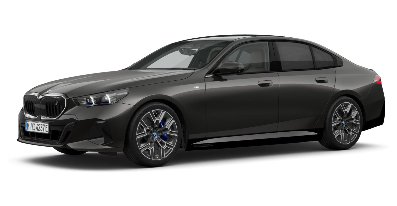 BMW i5 eDrive40 Limousine in Grau von vorne BMW i5 eDrive40 Limousine in Grau von vorne