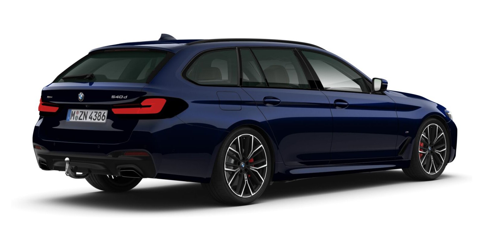 BMW BMW 5er in Blau von hinten BMW BMW 5er in Blau von hinten