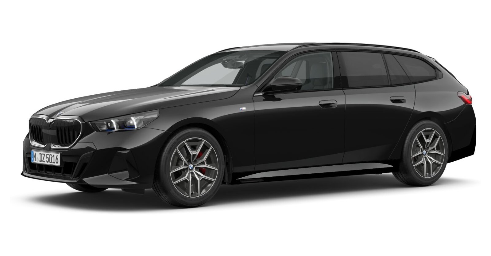 BMW 520d Touring in Schwarz von vorne BMW 520d Touring in Schwarz von vorne