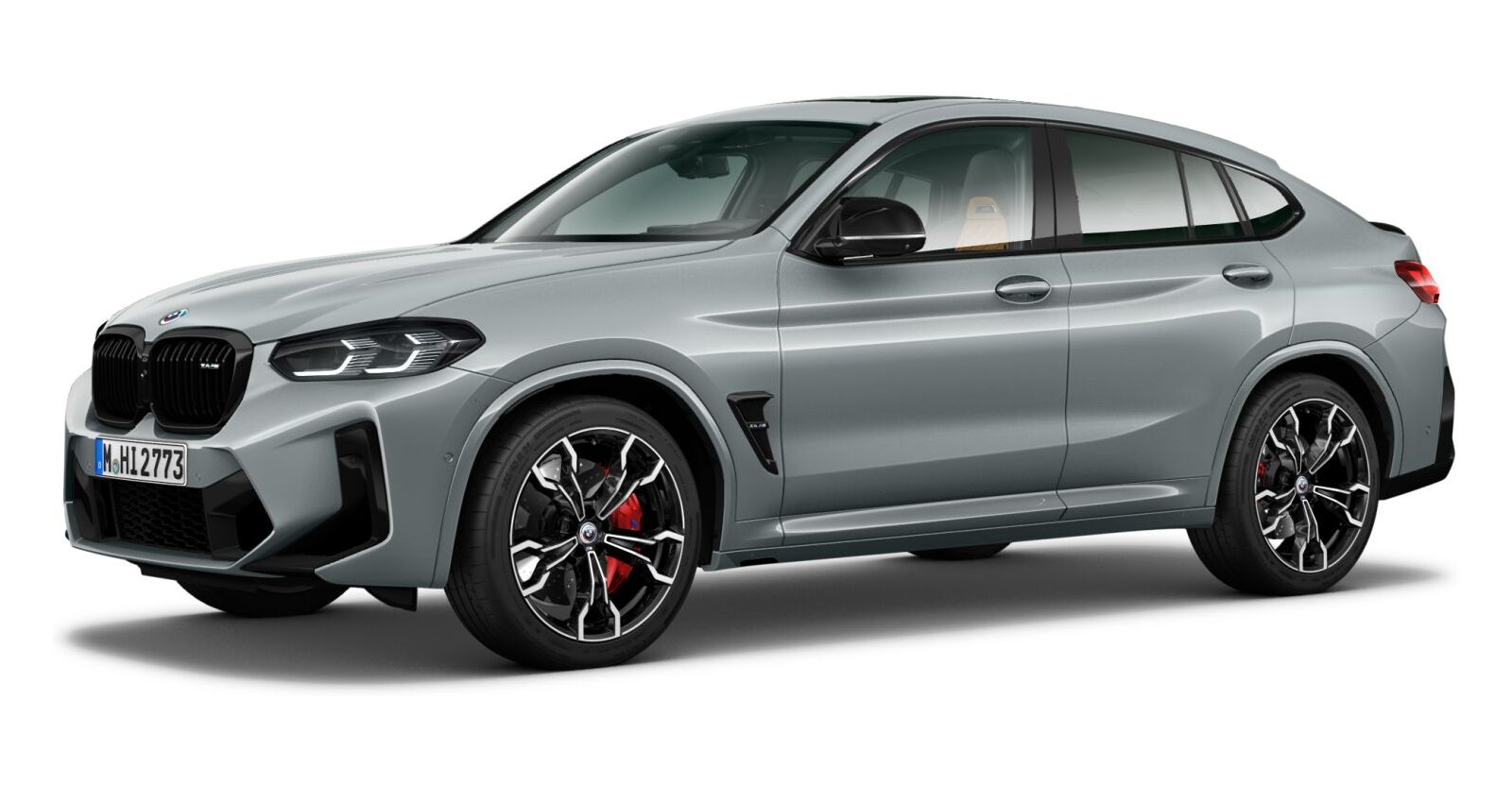 BMW X4 M Competition in Grau von vorne BMW X4 M Competition in Grau von vorne