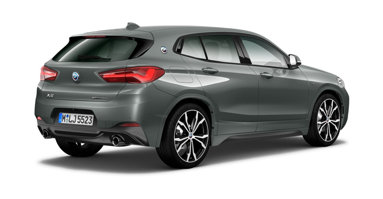 BMW BMW X in Grau von hinten