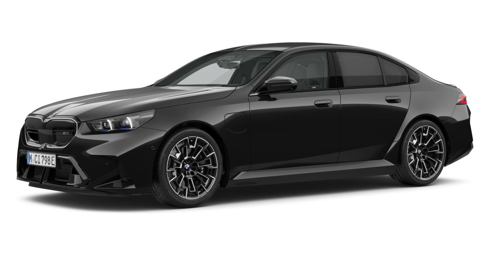 BMW M5 Limousine in Schwarz von vorne BMW M5 Limousine in Schwarz von vorne
