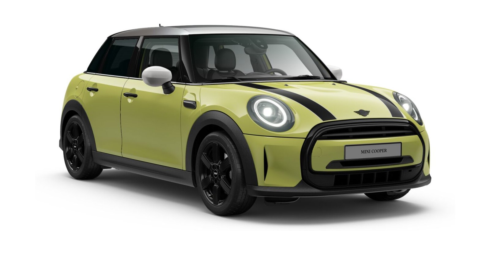 MINI Cooper 5-Türer in Gelb von vorne MINI Cooper 5-Türer in Gelb von vorne
