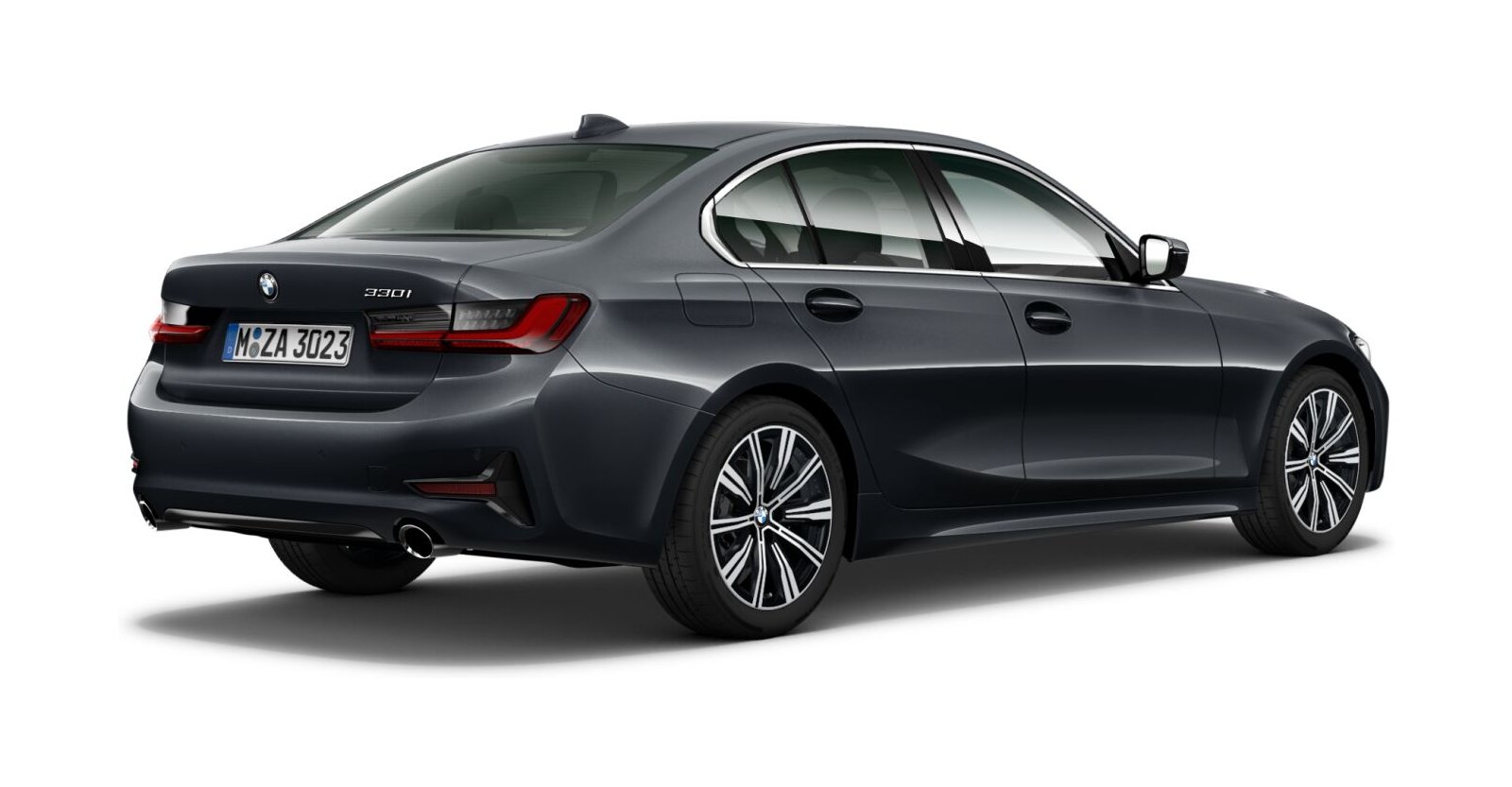 BMW BMW 3er in Grau von hinten BMW BMW 3er in Grau von hinten
