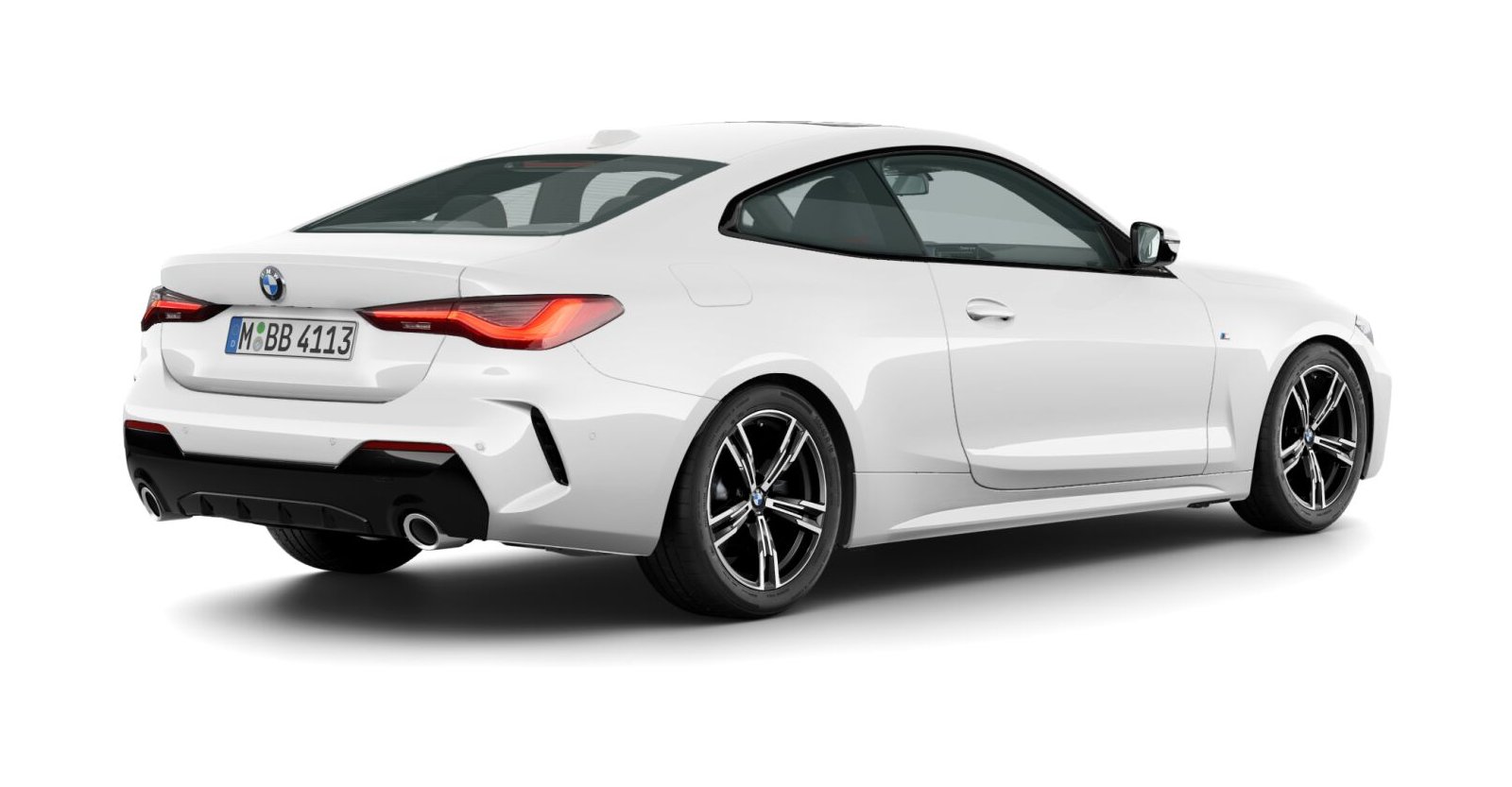 BMW BMW 4er in Weiß von hinten BMW BMW 4er in Weiß von hinten