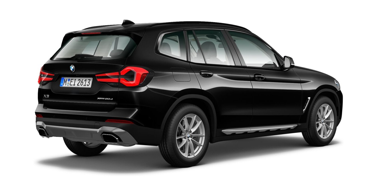 BMW BMW X in Schwarz von hinten