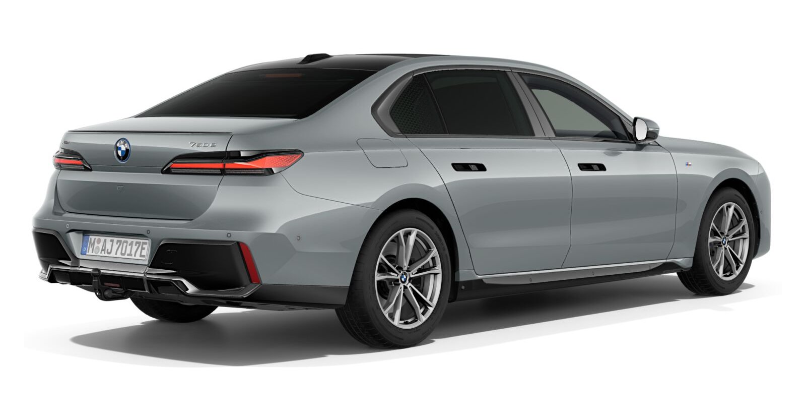 BMW BMW 7er in Grau von hinten