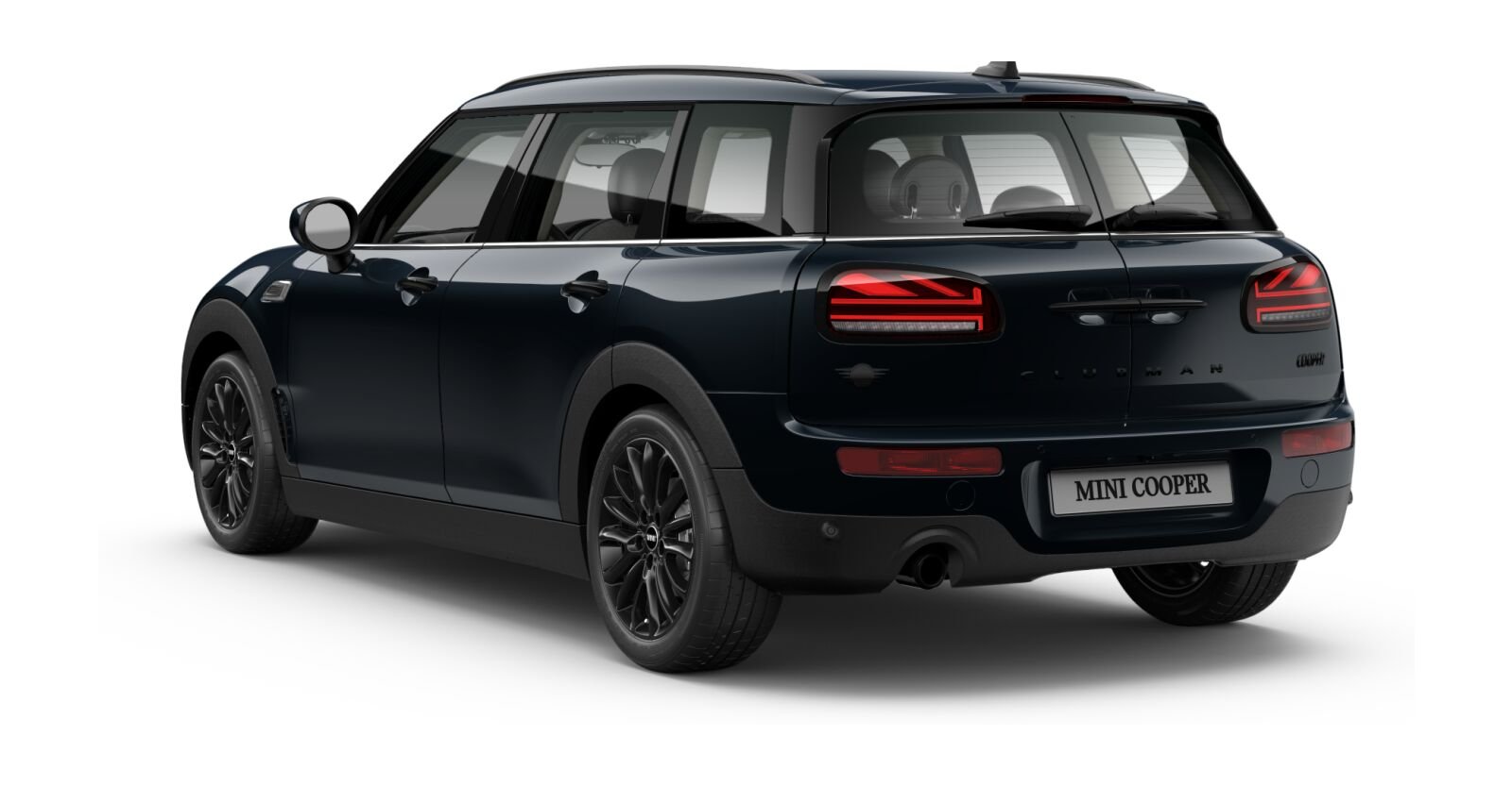 MINI MINI Clubman in Schwarz von hinten MINI MINI Clubman in Schwarz von hinten
