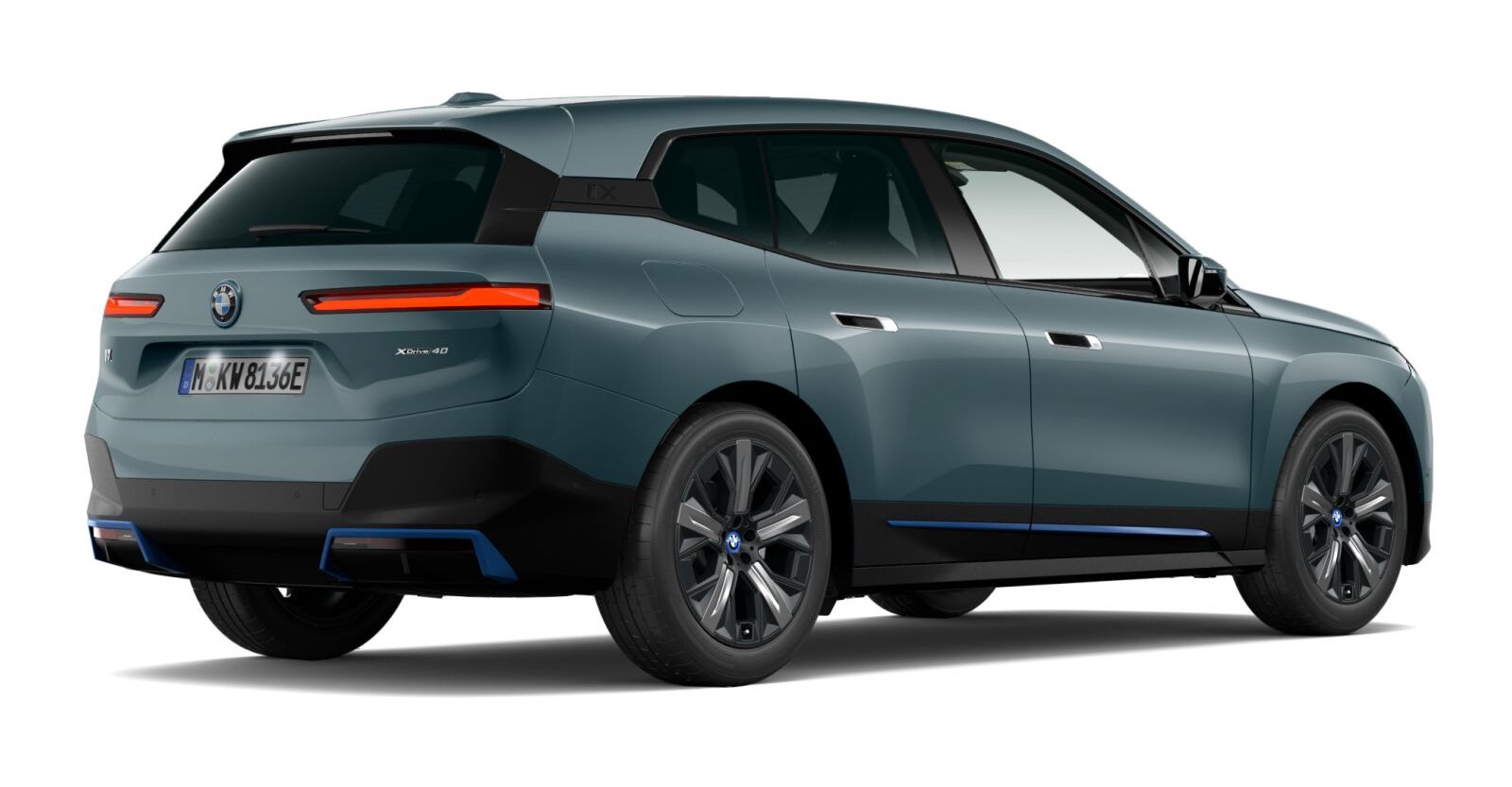BMW BMW I in Blau von hinten BMW BMW I in Blau von hinten