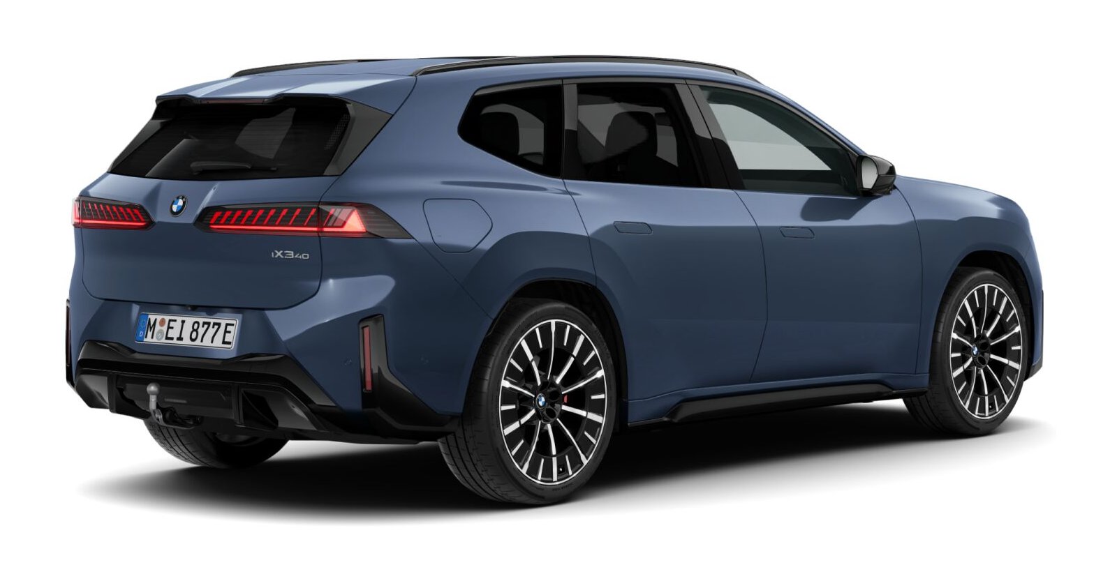 BMW BMW I in Blau von hinten BMW BMW I in Blau von hinten