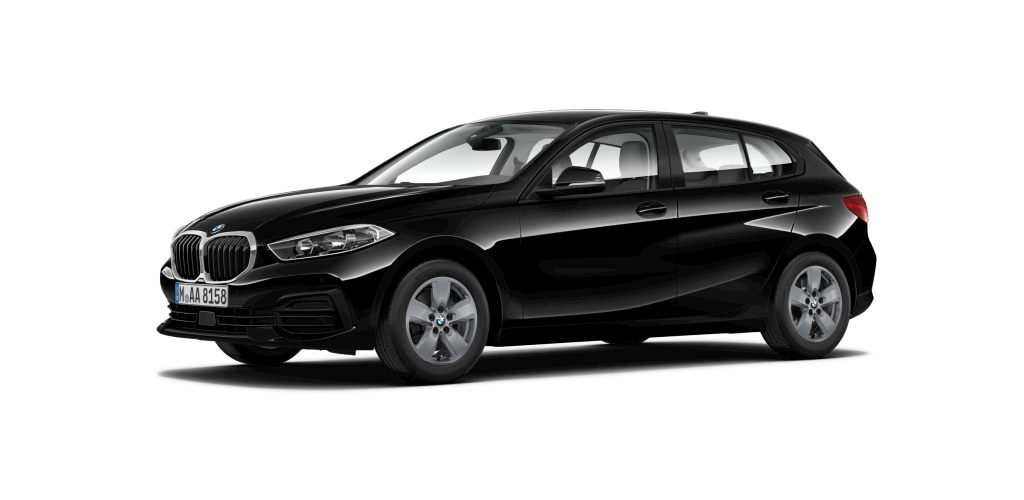 BMW BMW 1er in Schwarz von vorne BMW BMW 1er in Schwarz von vorne