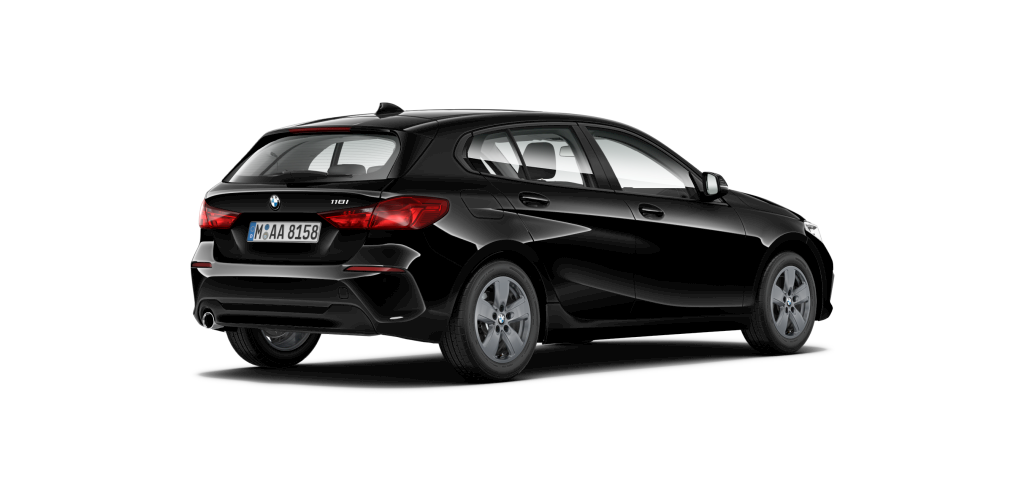 BMW BMW 1er in Schwarz von hinten BMW BMW 1er in Schwarz von hinten