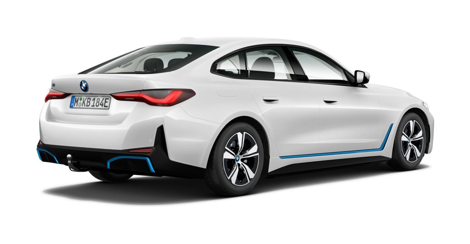 BMW BMW I in Weiß von hinten BMW BMW I in Weiß von hinten