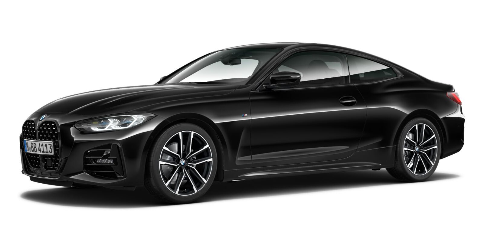 BMW 420d Coupé in Schwarz von vorne BMW 420d Coupé in Schwarz von vorne