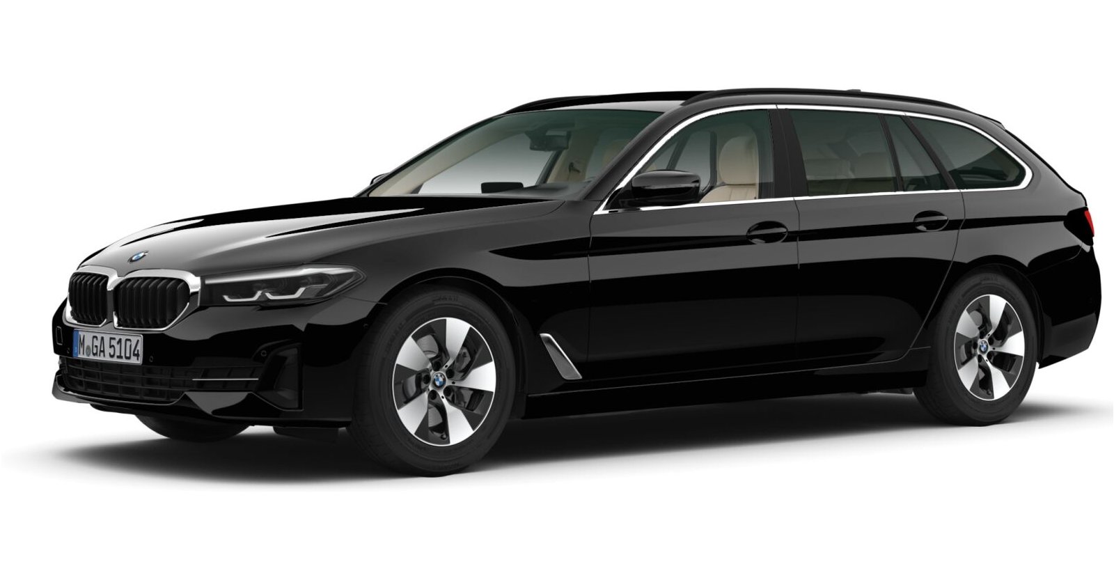 BMW BMW 5er in Schwarz von vorne BMW BMW 5er in Schwarz von vorne
