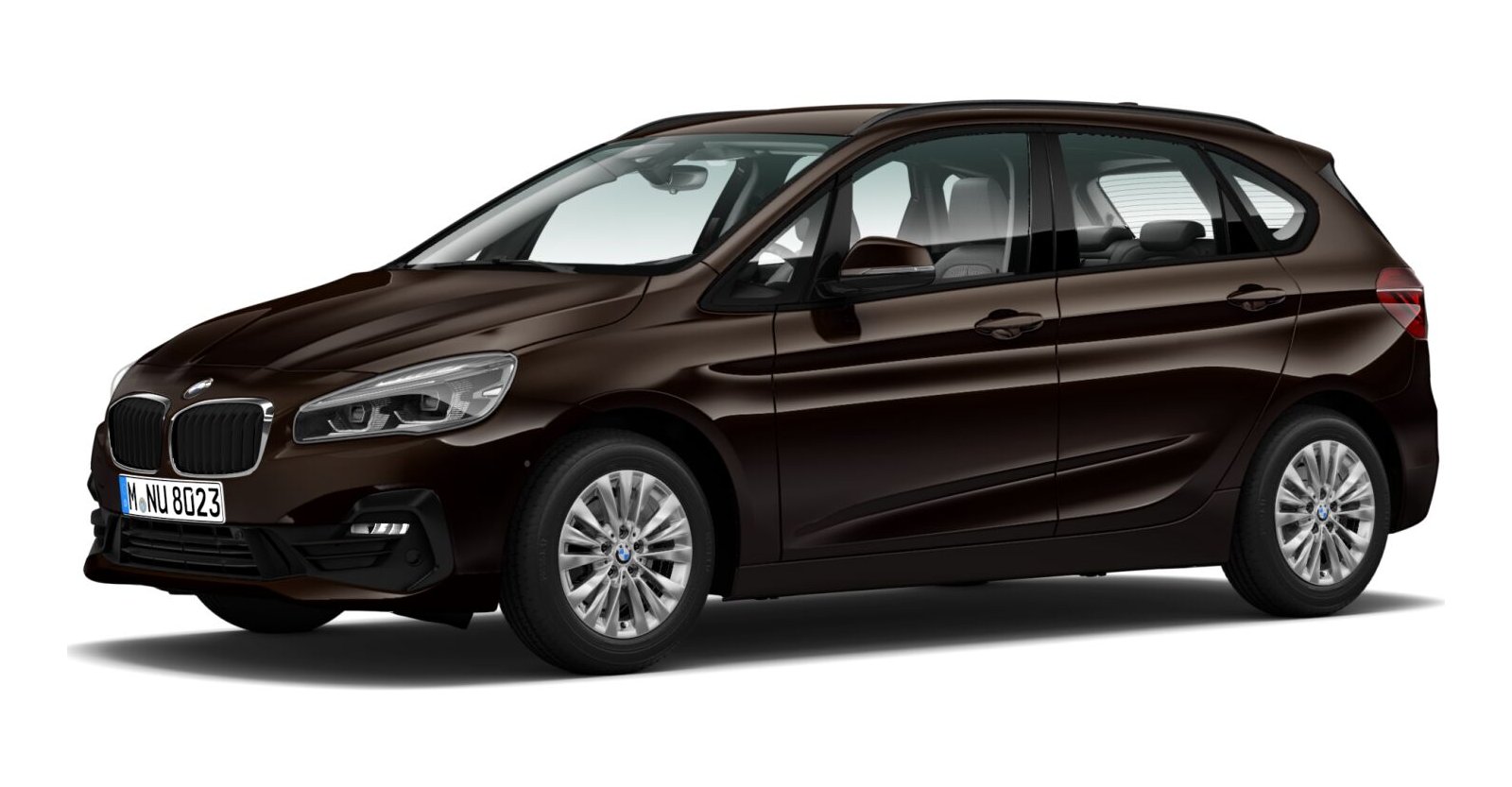 BMW 220d Active Tourer in Braun von vorne BMW 220d Active Tourer in Braun von vorne