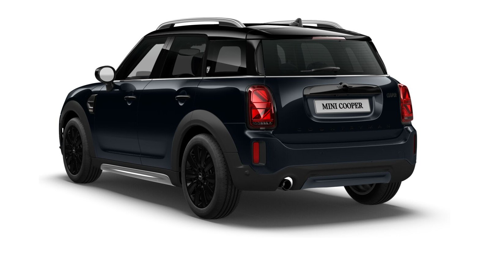 MINI MINI Countryman in Schwarz von hinten MINI MINI Countryman in Schwarz von hinten