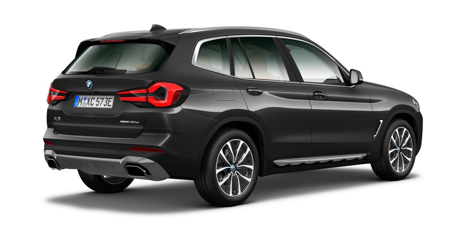 BMW BMW X in Grau von hinten
