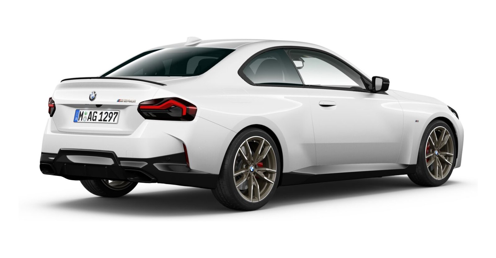 BMW BMW 2er in Weiß von hinten BMW BMW 2er in Weiß von hinten
