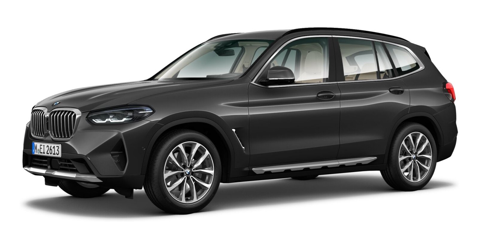 BMW X3 xDrive 20i in Grau von vorne BMW X3 xDrive 20i in Grau von vorne