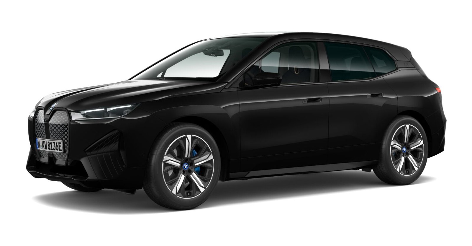BMW iX xDrive50 in Schwarz von vorne BMW iX xDrive50 in Schwarz von vorne