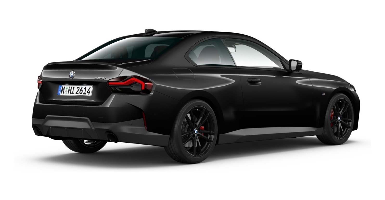BMW BMW 2er in Schwarz von hinten