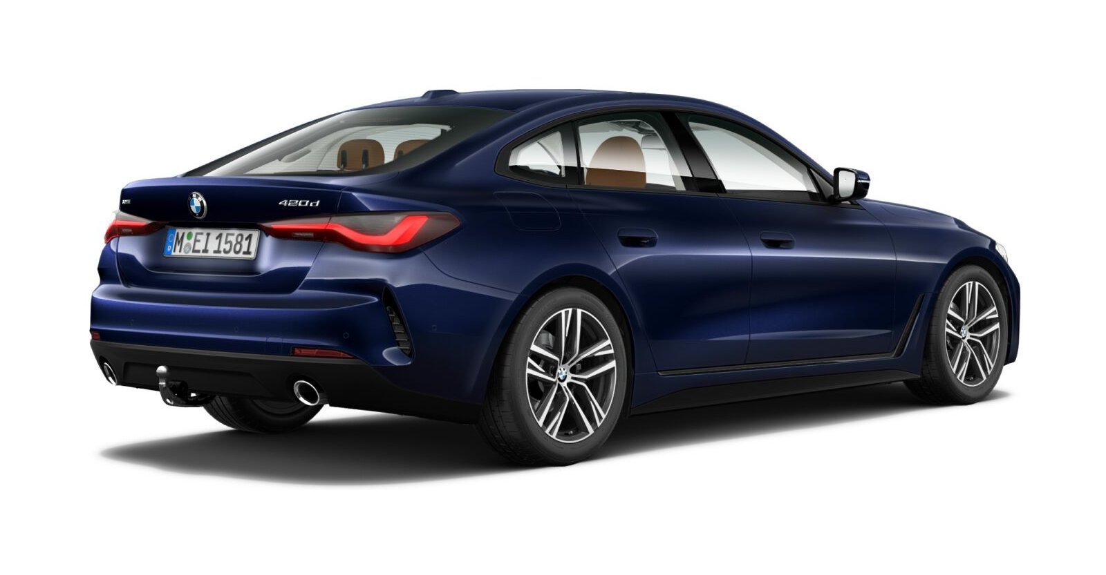 BMW BMW 4er in Blau von hinten