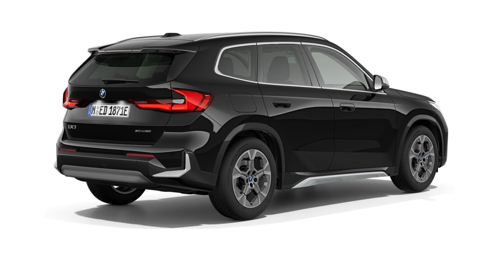 BMW BMW I in Schwarz von hinten BMW BMW I in Schwarz von hinten