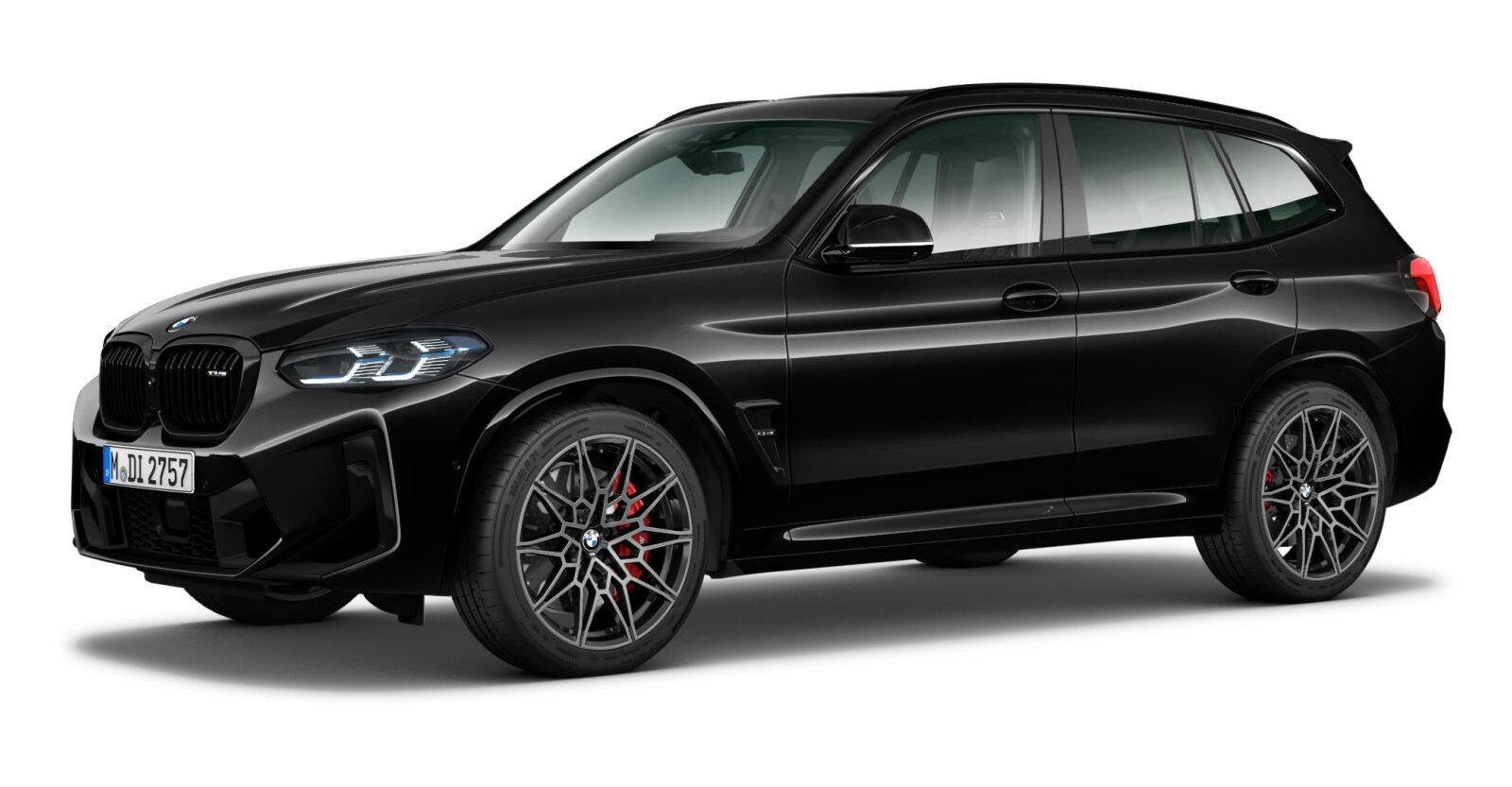 BMW X3 M Competition in Schwarz von vorne BMW X3 M Competition in Schwarz von vorne