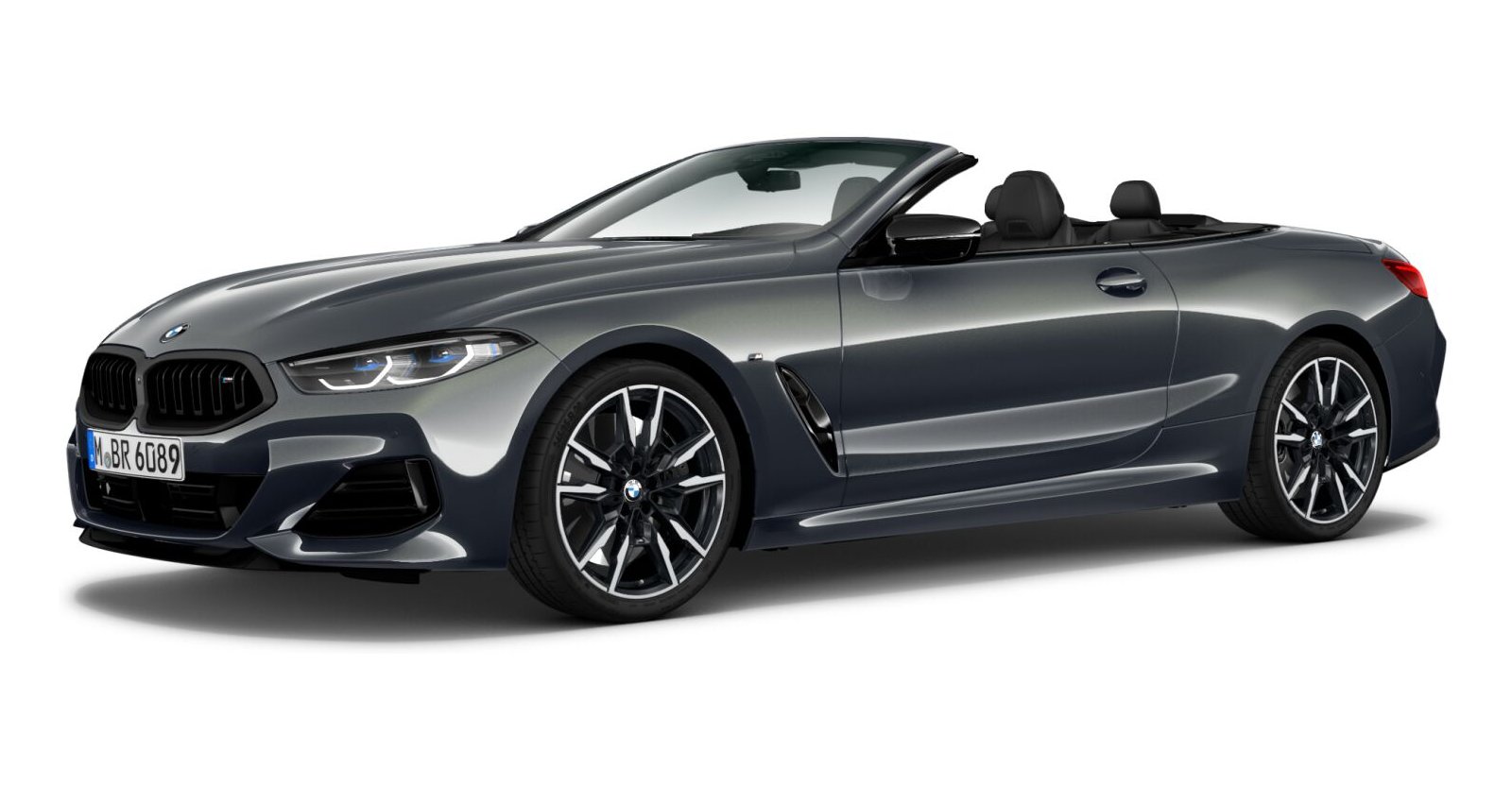 BMW M850i xDrive Cabrio in Grau von vorne BMW M850i xDrive Cabrio in Grau von vorne