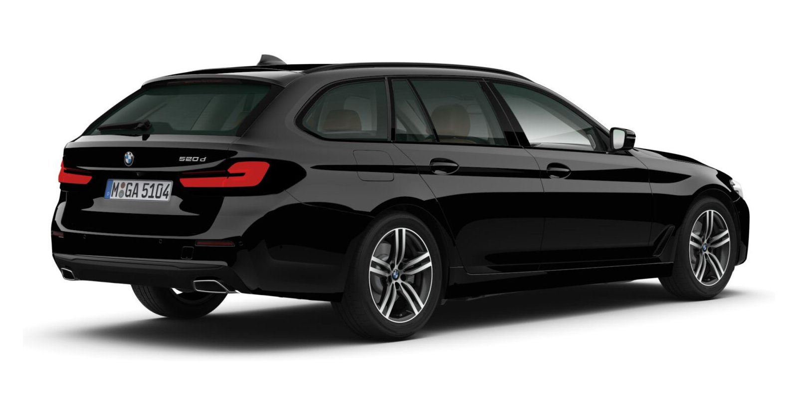 BMW BMW 5er in Schwarz von hinten BMW BMW 5er in Schwarz von hinten