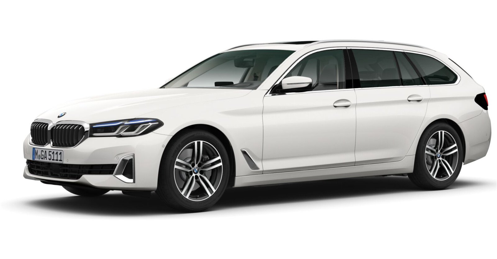 BMW BMW 5er in Weiß von vorne BMW BMW 5er in Weiß von vorne