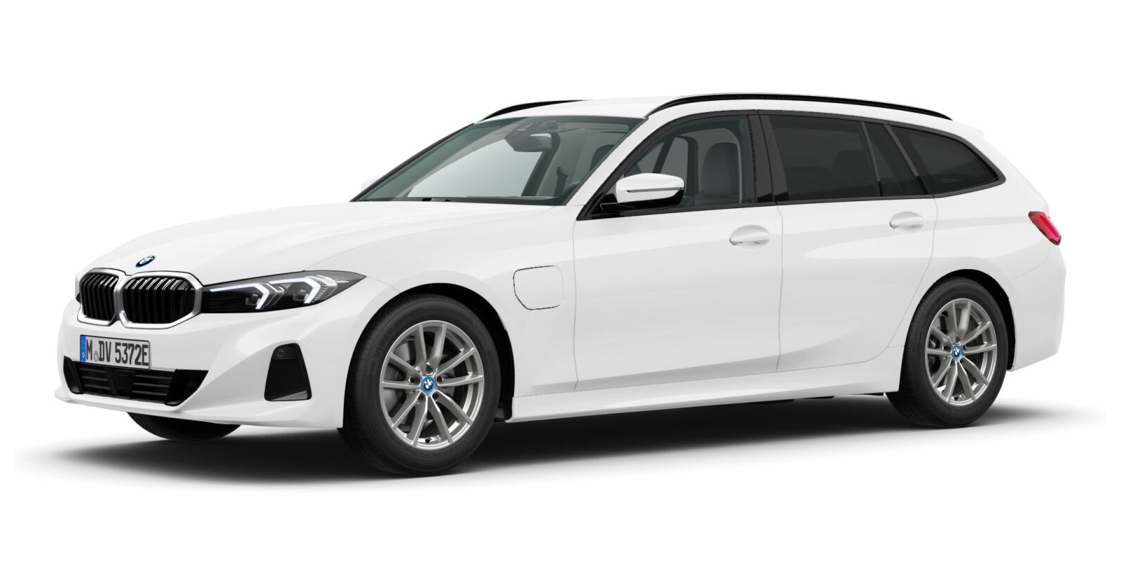 BMW 320e Touring in Weiß von vorne BMW 320e Touring in Weiß von vorne