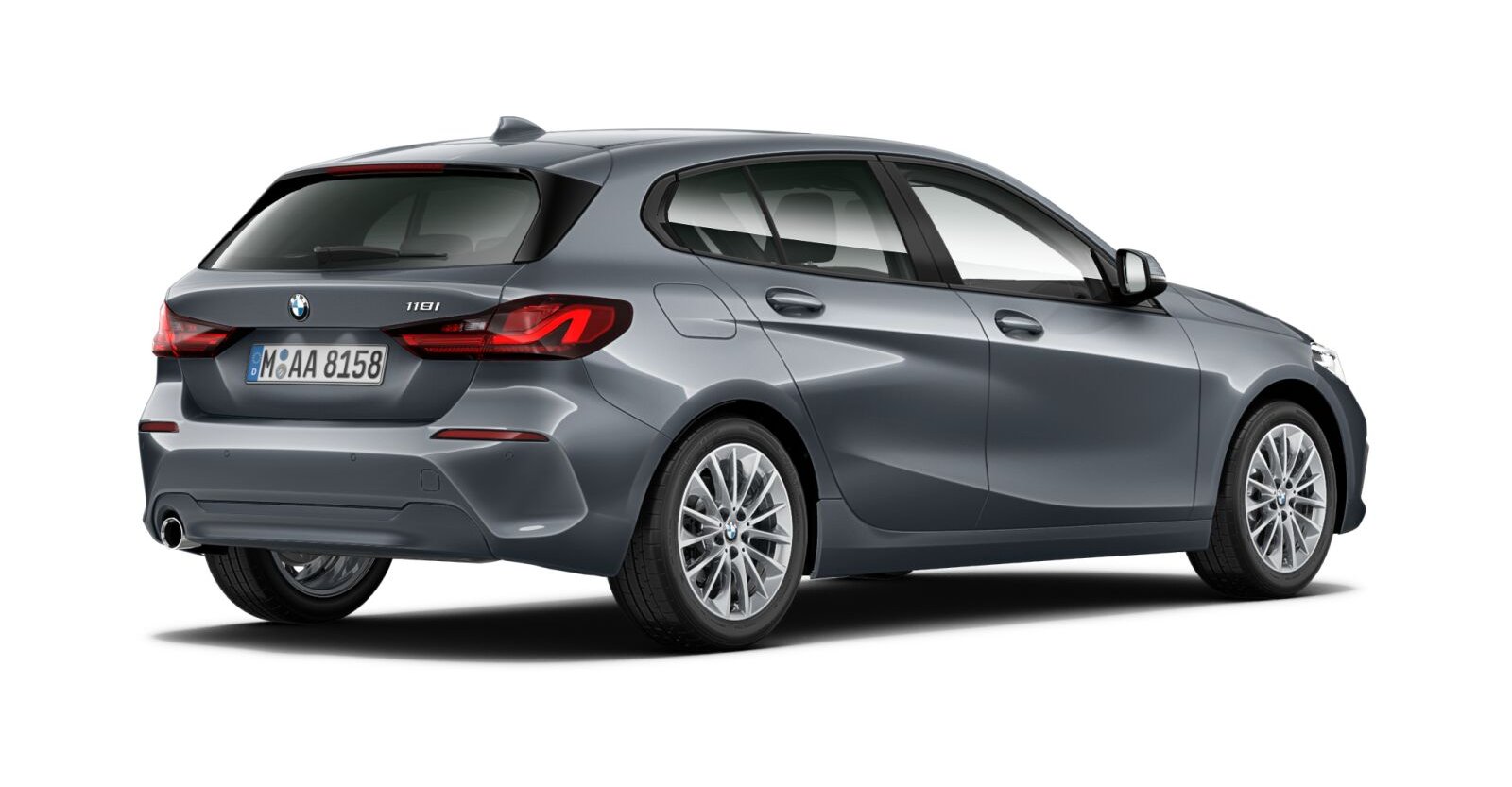 BMW BMW 1er in Grau von hinten BMW BMW 1er in Grau von hinten
