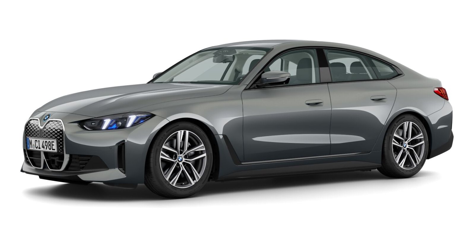 BMW i4 eDrive35 Gran Coupé in Grau von vorne BMW i4 eDrive35 Gran Coupé in Grau von vorne