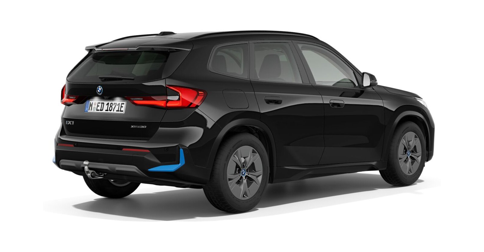 BMW BMW I in Schwarz von hinten BMW BMW I in Schwarz von hinten