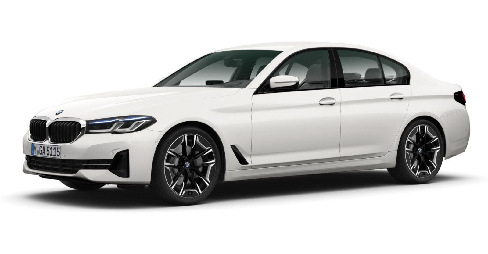 BMW BMW 5er in Weiß von vorne BMW BMW 5er in Weiß von vorne