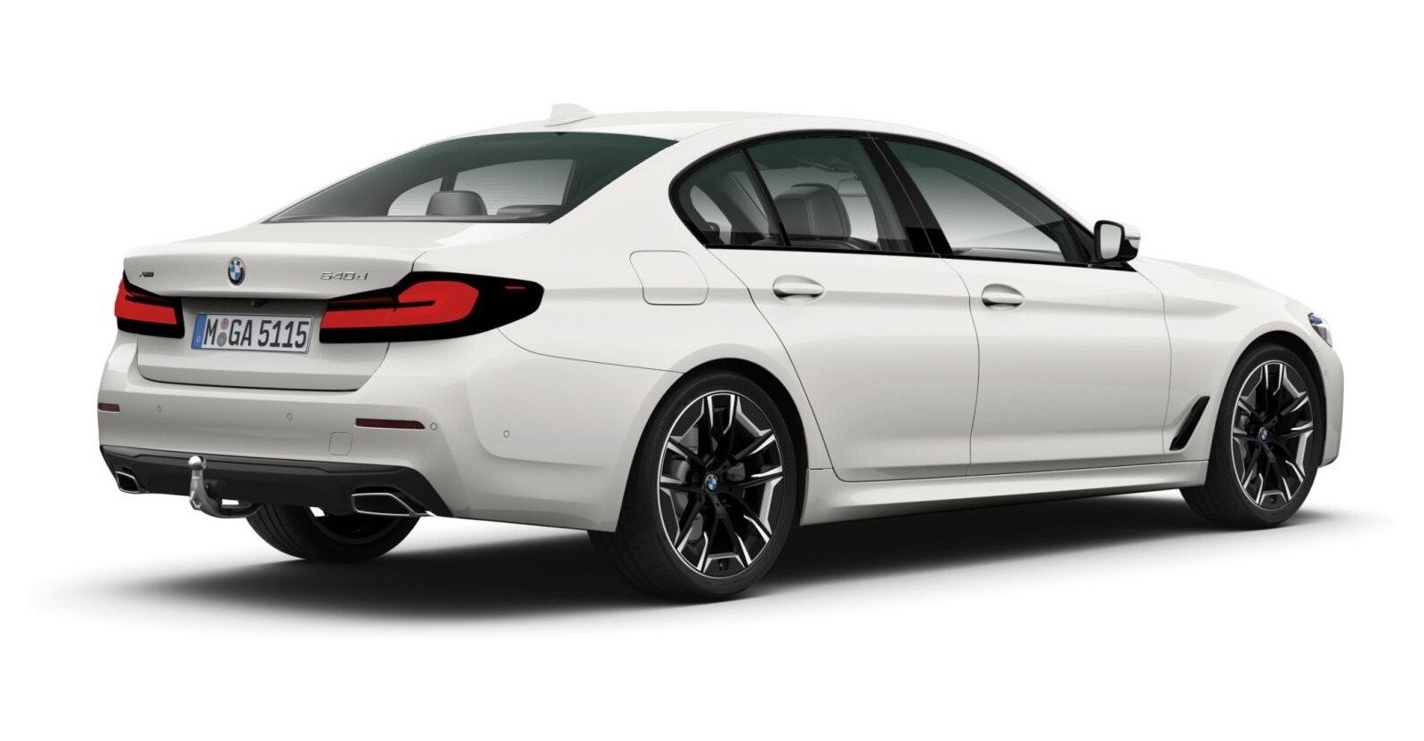 BMW BMW 5er in Weiß von hinten BMW BMW 5er in Weiß von hinten