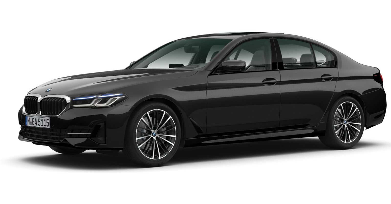 BMW BMW 5er in Schwarz von vorne BMW BMW 5er in Schwarz von vorne