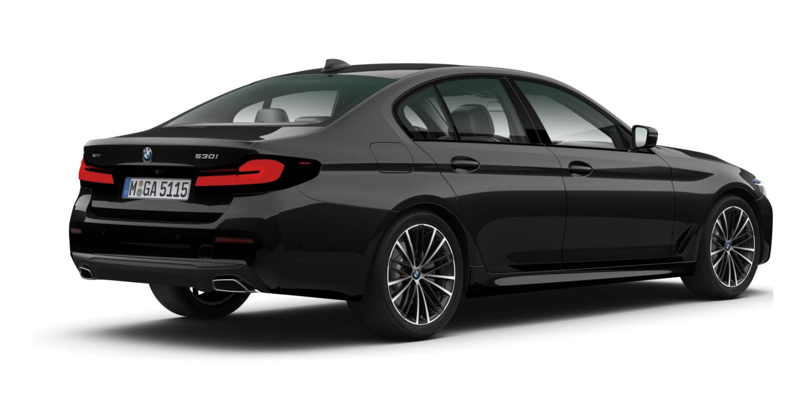 BMW BMW 5er in Schwarz von hinten BMW BMW 5er in Schwarz von hinten