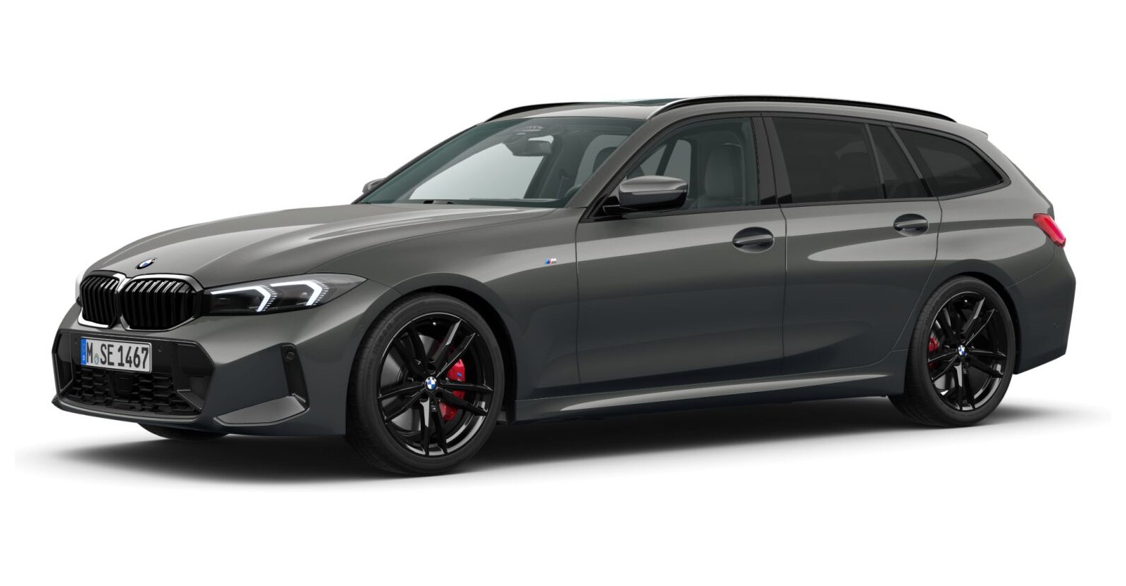 BMW 320d Touring in Grau von vorne