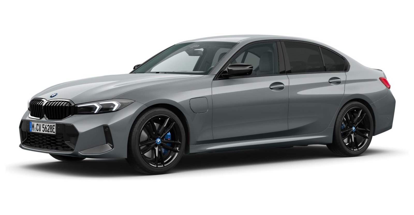 BMW 330e Limousine in Grau von vorne BMW 330e Limousine in Grau von vorne