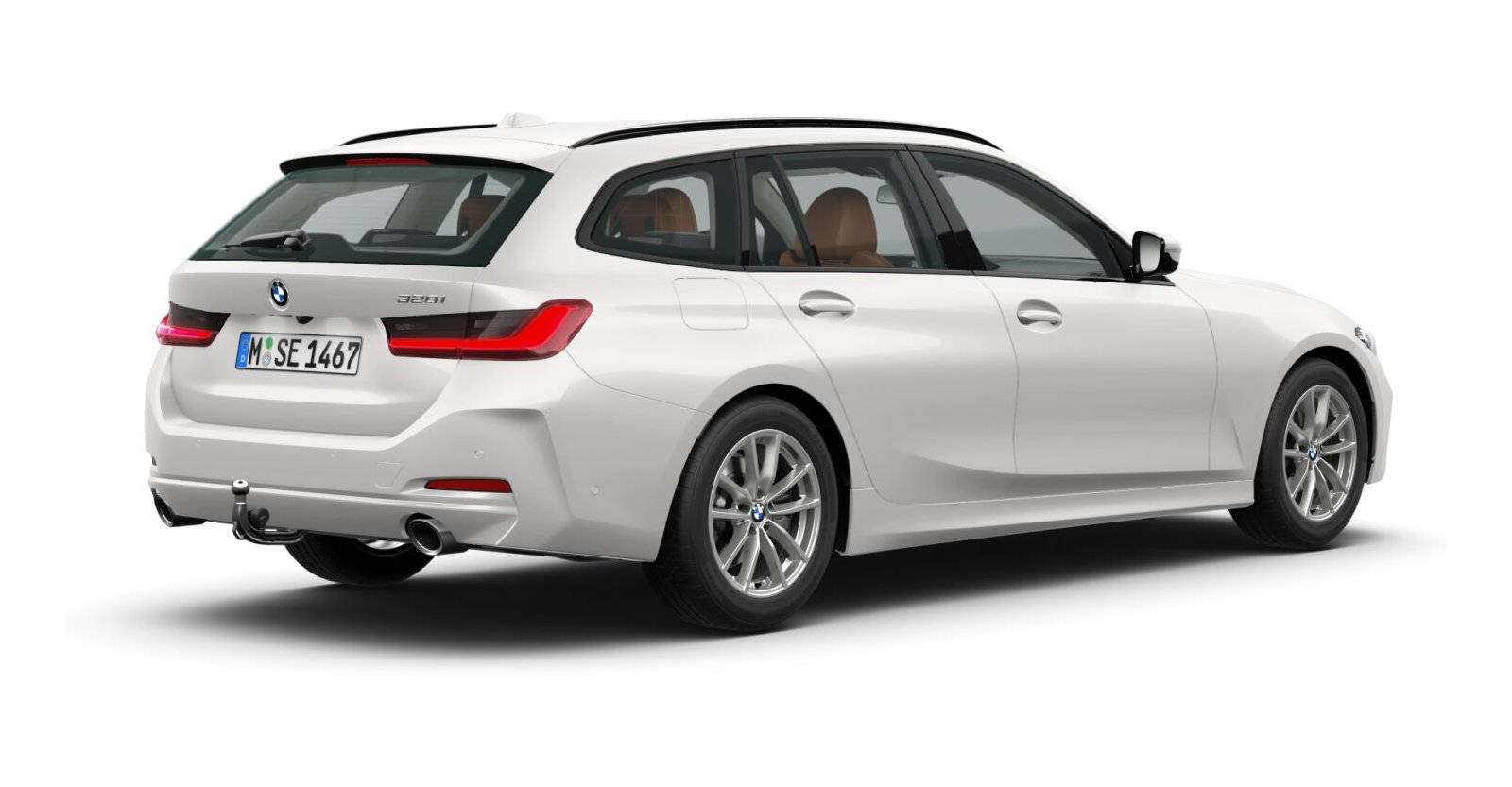 BMW BMW 3er in Weiß von hinten