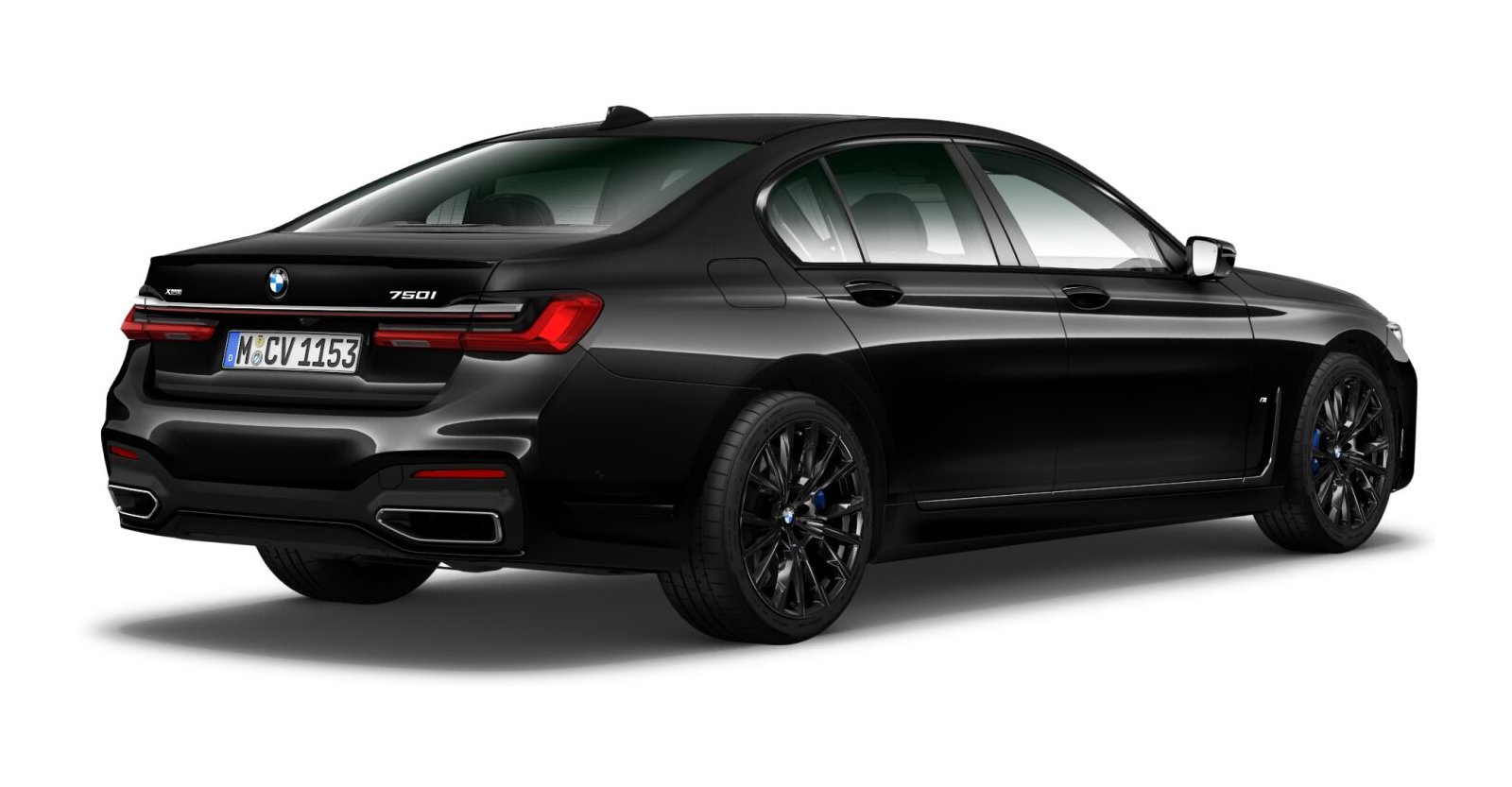BMW BMW 7er in Schwarz von hinten BMW BMW 7er in Schwarz von hinten