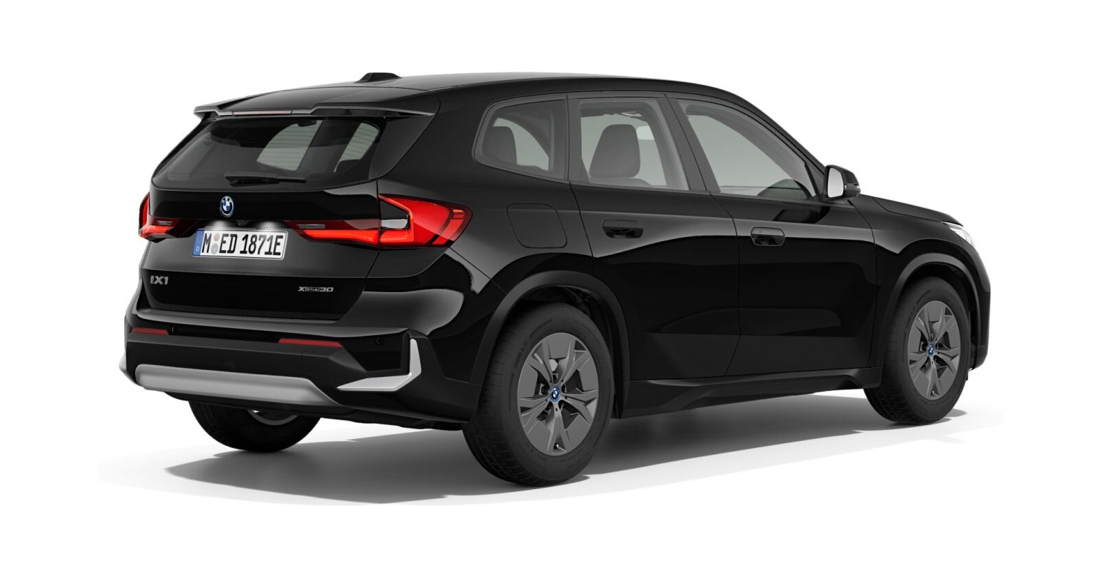 BMW BMW I in Schwarz von hinten BMW BMW I in Schwarz von hinten