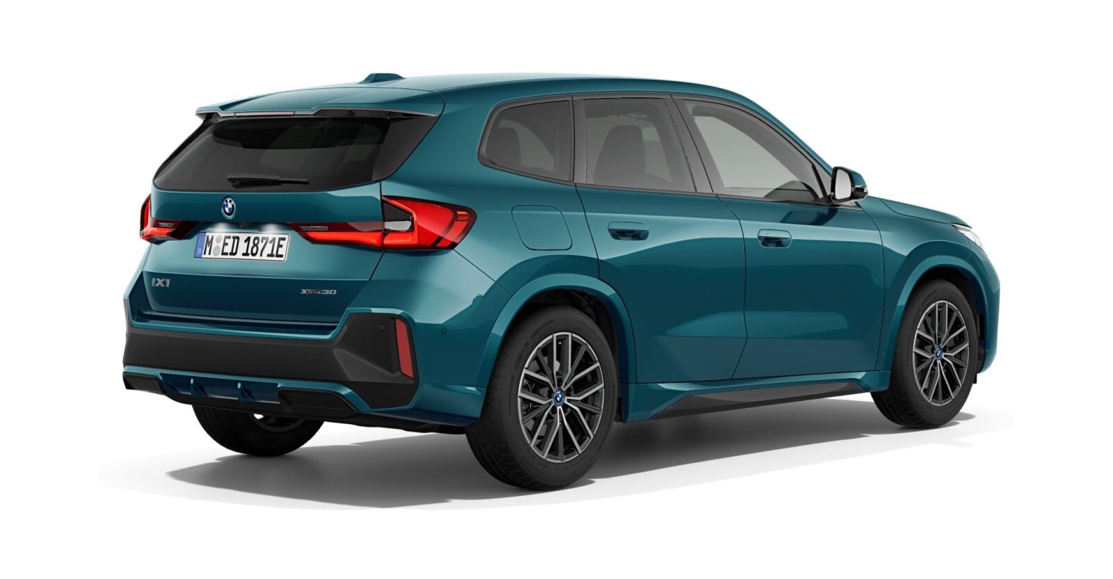 BMW BMW I in Blau von hinten BMW BMW I in Blau von hinten