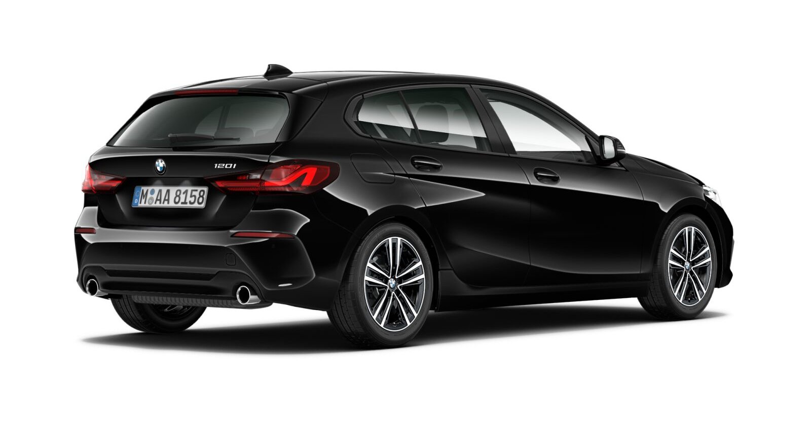BMW BMW 1er in Schwarz von hinten BMW BMW 1er in Schwarz von hinten