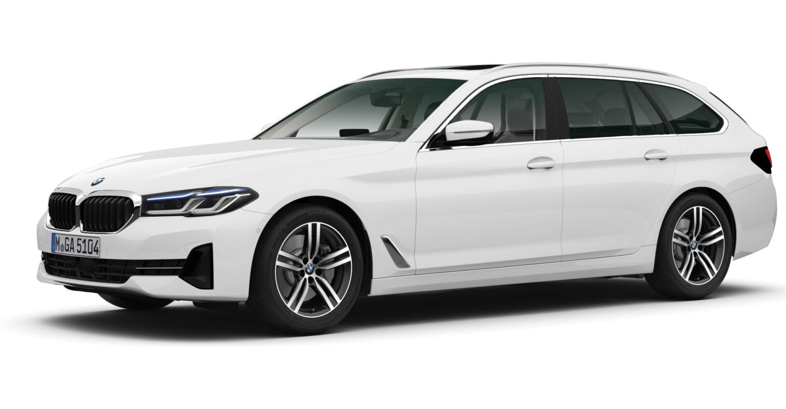 BMW BMW 5er in Weiß von vorne BMW BMW 5er in Weiß von vorne